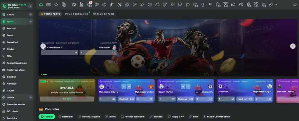 BC Game Casino paris sportifs