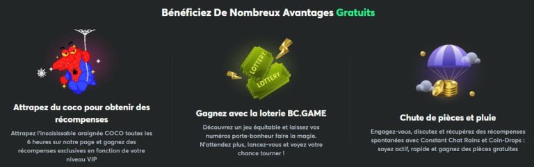 BC Game Casino récompenses